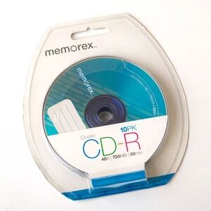 NWT Memorex Music Cool Colors CD-R 10PK